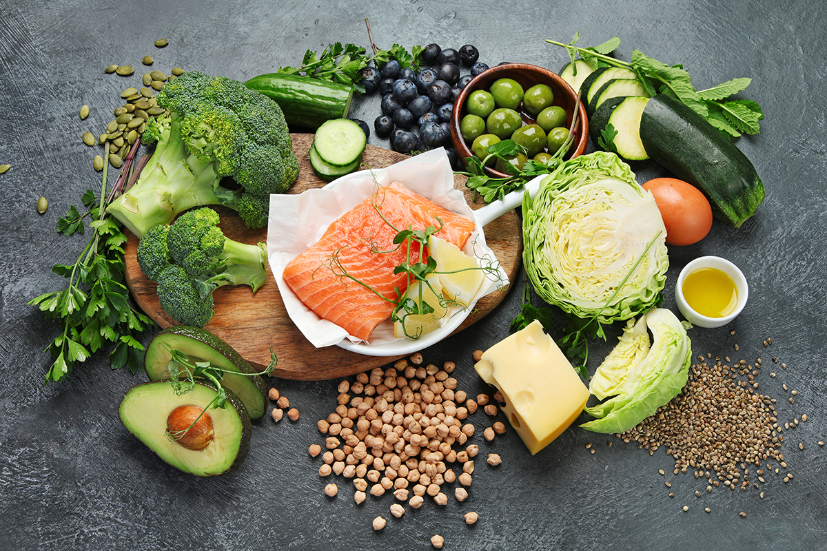 An assortment of nutritious foods