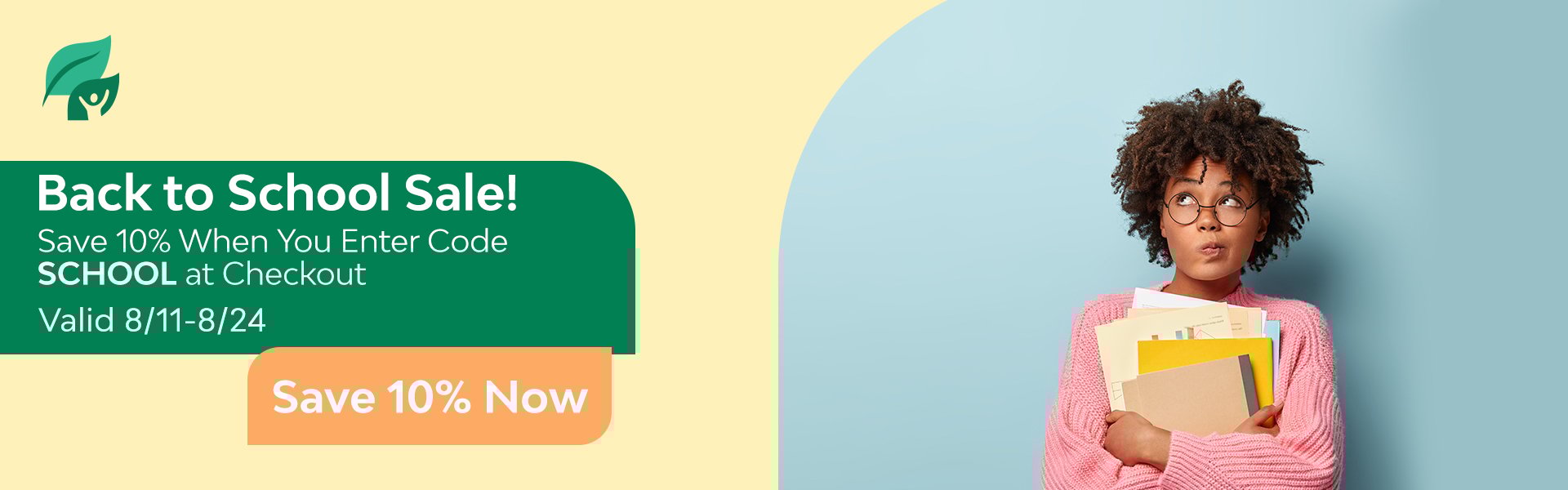 Back to School sale banner