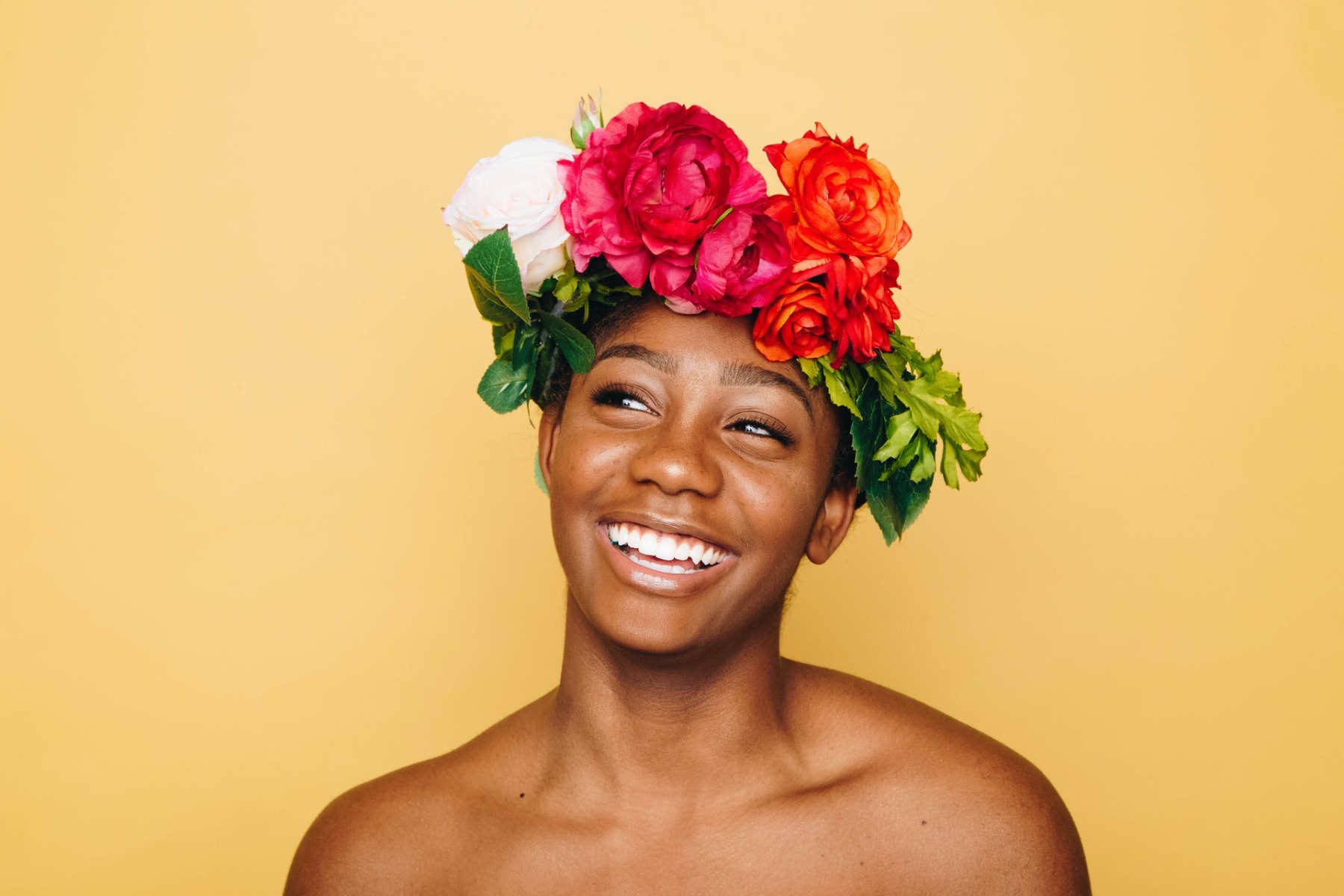 woman smiling