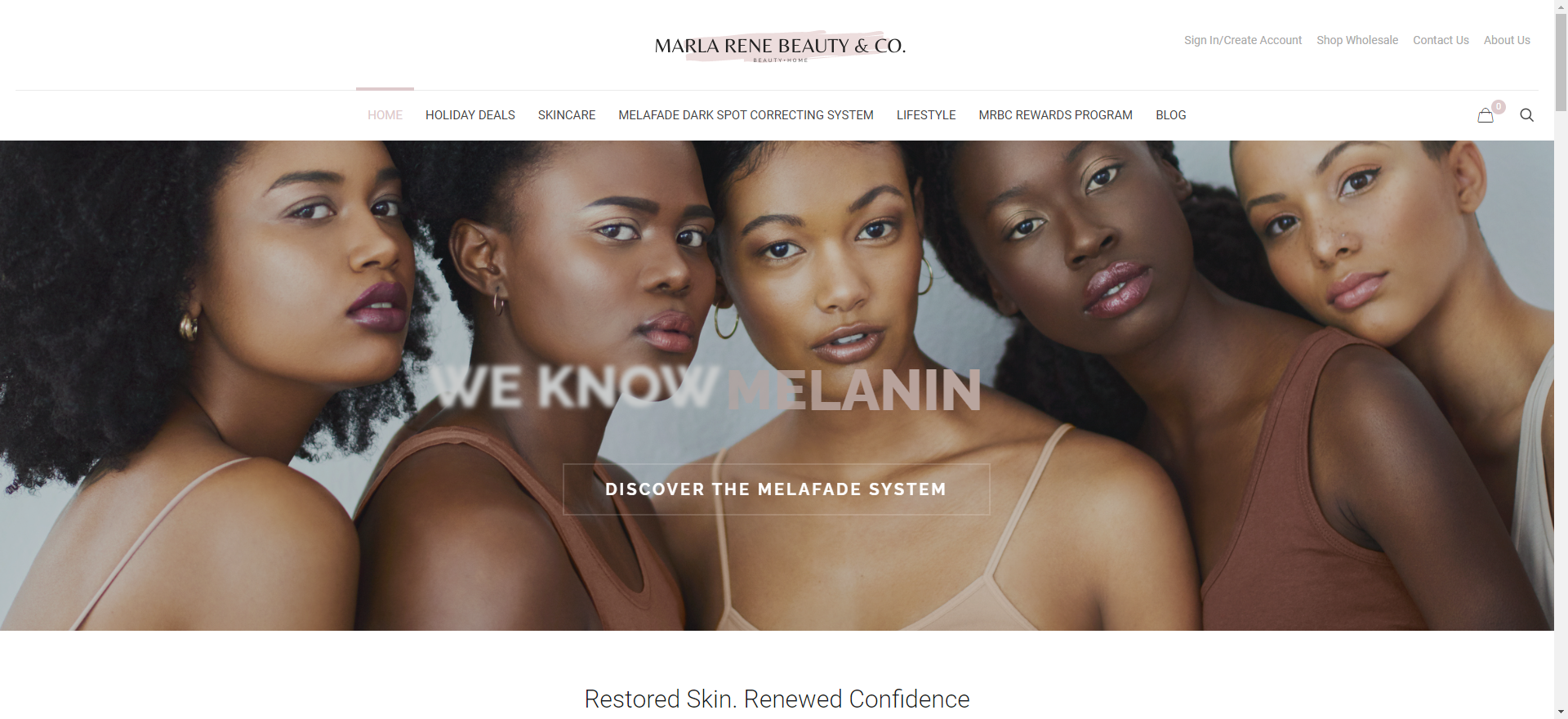 Marla Rae Beauty & Co website screenshot