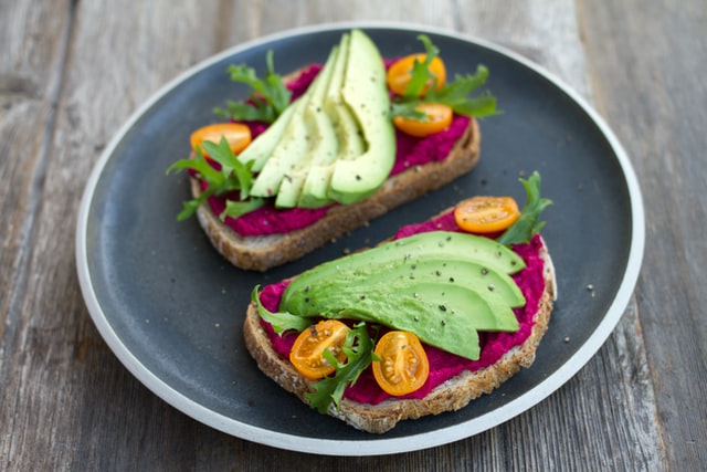 Avocado on whole wheat toast