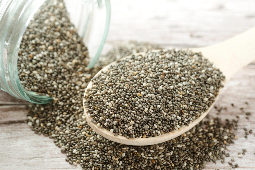 calcium-rich chia seeds