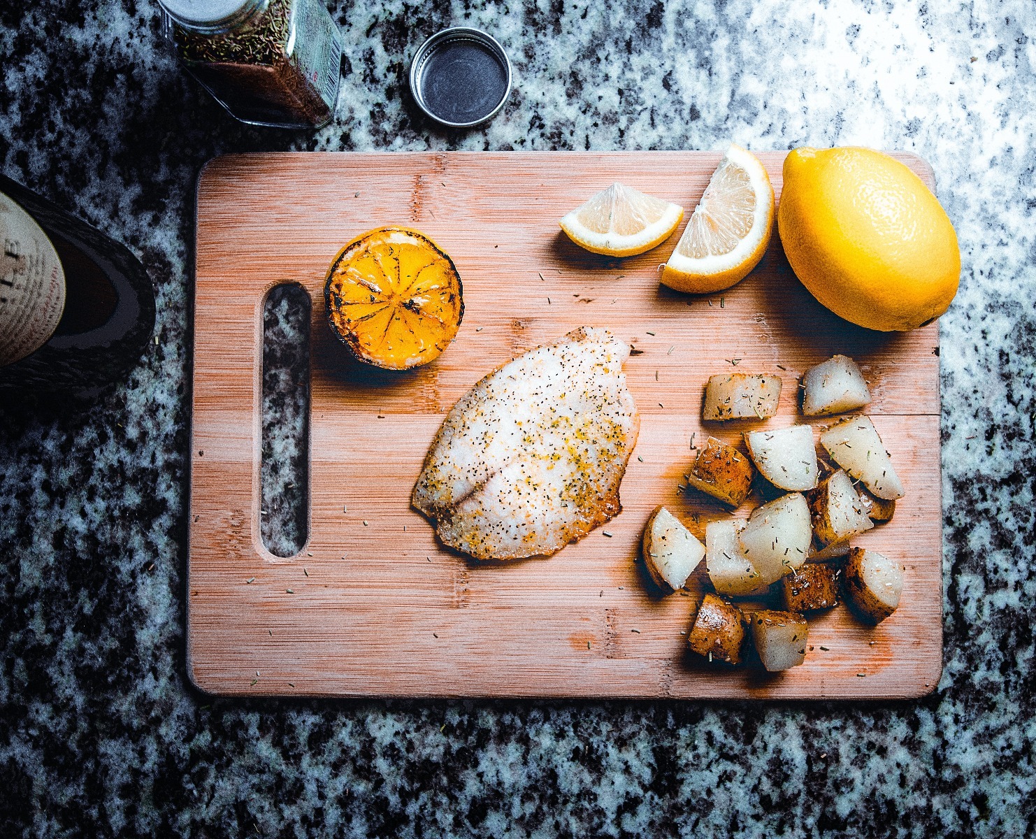 Healthy Fish to Eat: Picture of Grilled Cod and Roasted Potatoes