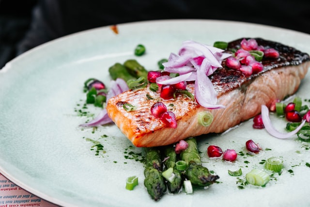 Plate of Salmon: A fish rich in Heart-healthy Omega-3