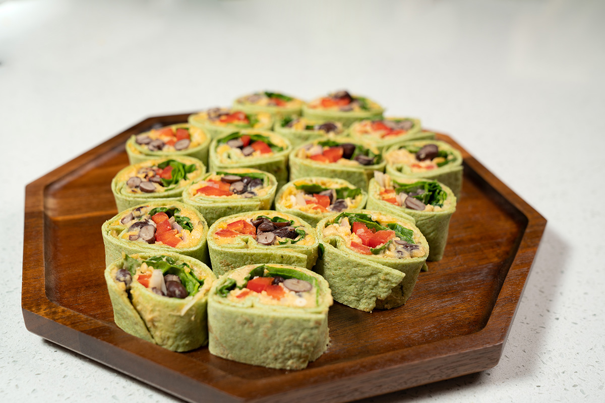 Party Recipe: Vegetarian Pinwheel Wraps