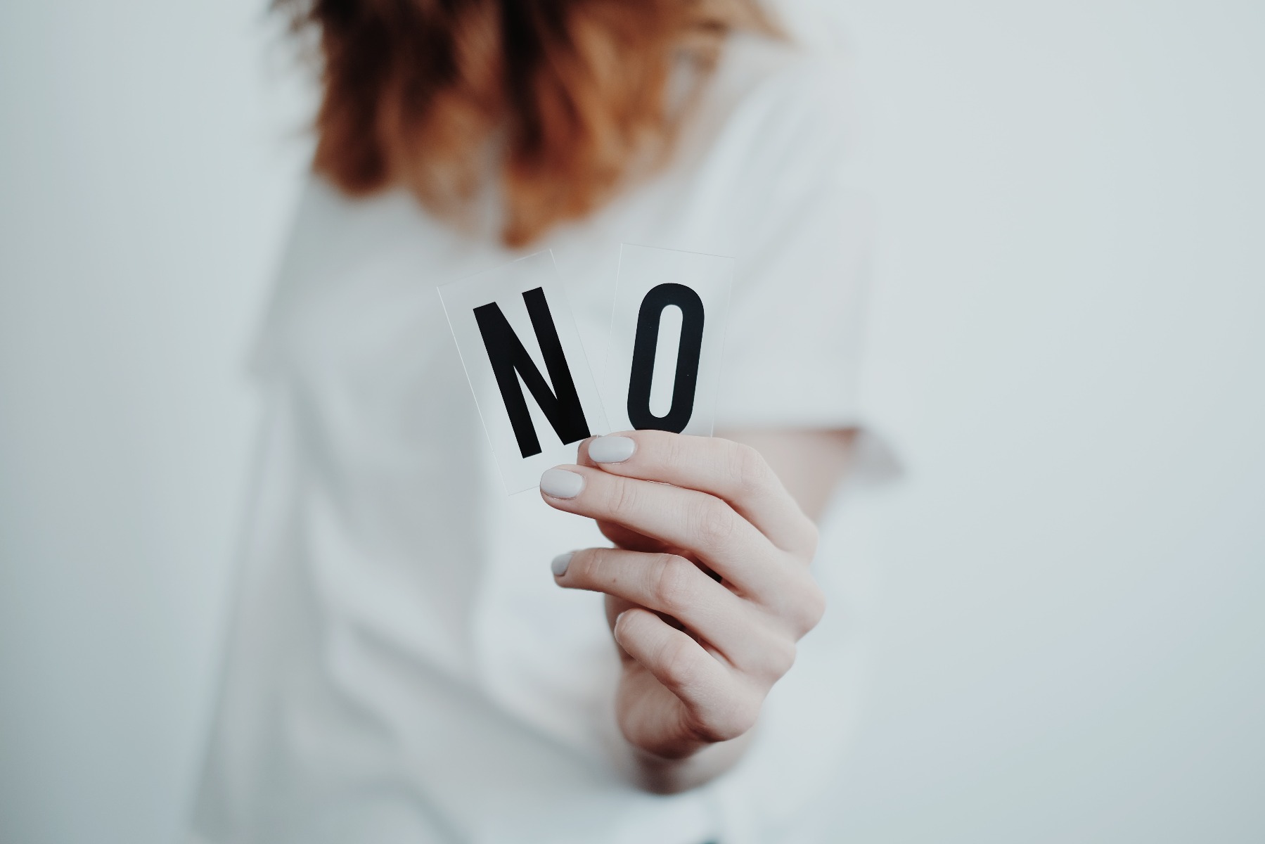 Ways to Destress: Woman Saying No
